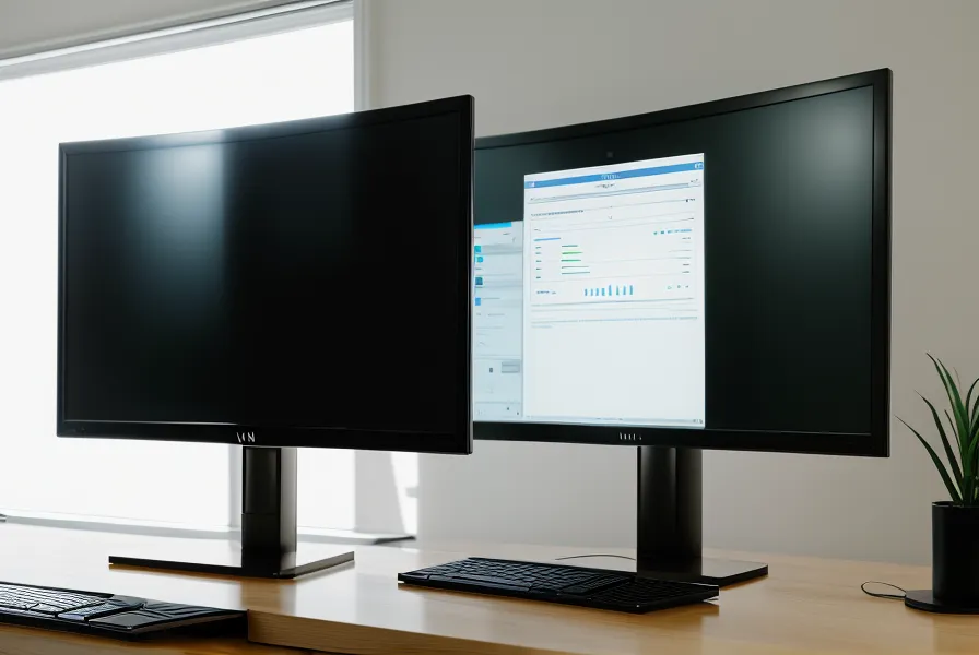 Vergleich von zwei stabilen Kursplattform-Interfaces auf einem Desktop-Monitor
